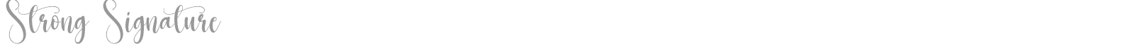 Strong Signature font preview